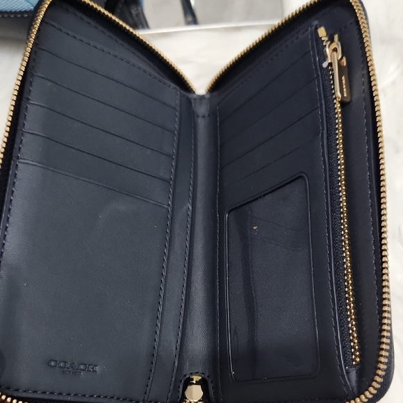 💙🔹️Coach🔹 Mollie Tote 25 Signature Jacquard With Stripes And Matching Wallet - Picture 16 of 17